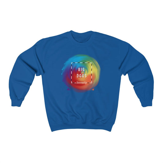 Adult Tie Dye Big Dog's Crewneck Sweatshirt